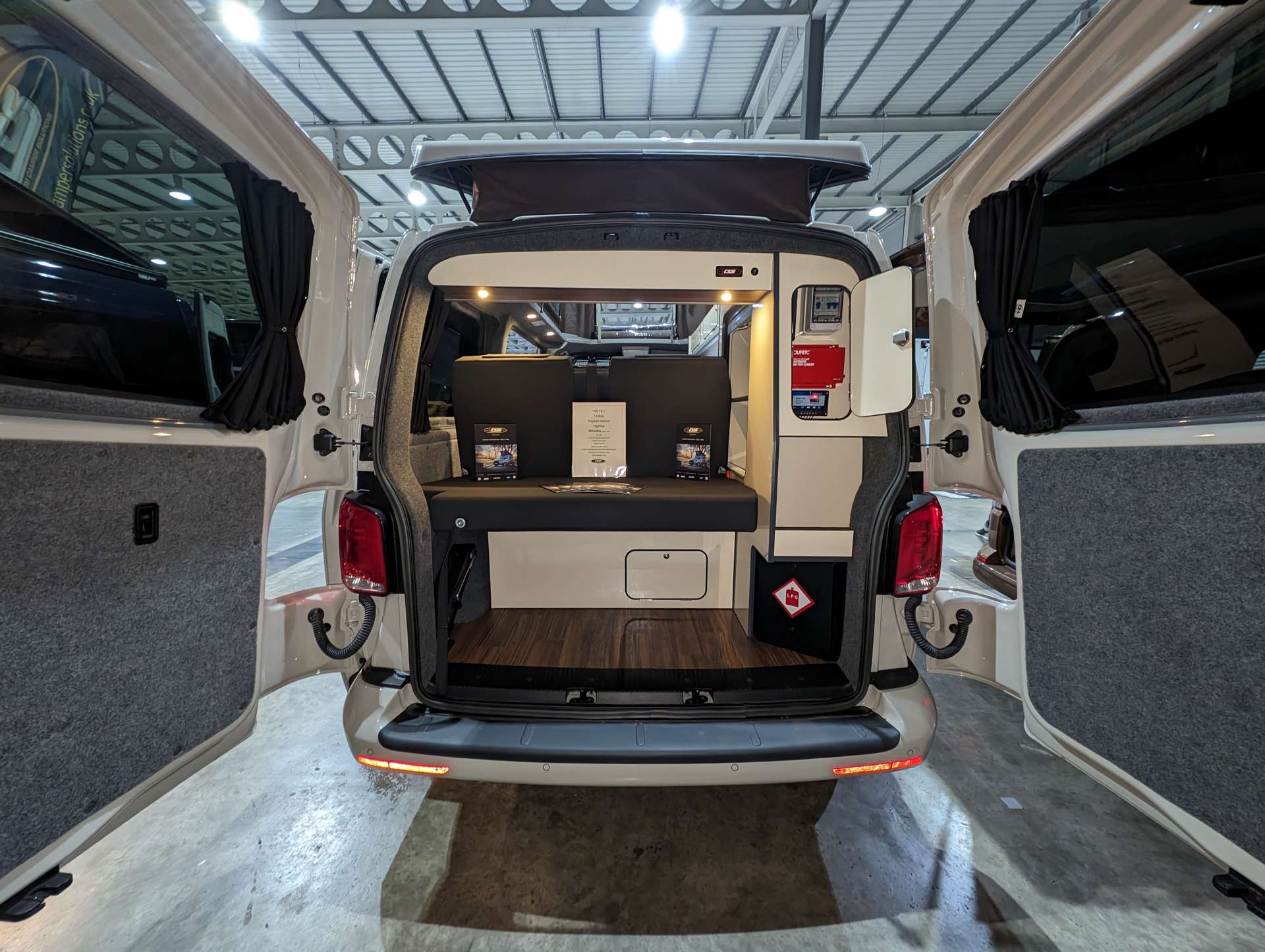 VW campervan rear storage 